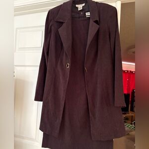 Vintage Elegant Women's Purple Coat and Dress set size 7/8